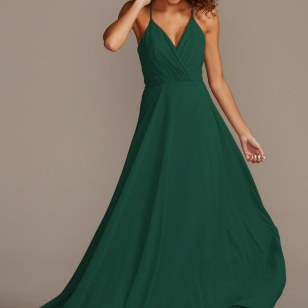 NEW David's Bridal Juniper Spaghetti Strap Full Skirt Bridesmaid dress